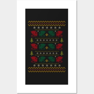 Christmas Sweater Dragons - Board Games Dungeon TRPG Design - Board Game Art Posters and Art